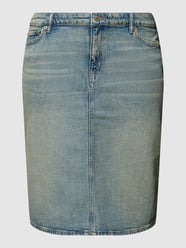 PLUS SIZE jeansrok met loopsplit, model 'DANIELA' van Lauren Ralph Lauren Curve Blauw / turquoise - 4