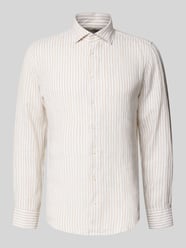 slim fit zakelijk hemd met kentkraag van Seidensticker Beige - 29