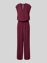 Jumpsuit aus Viskose mit V-Ausschnitt Modell 'Mylea' von OPUS Bordeaux - 38