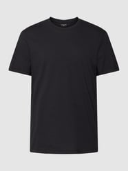 T-Shirt mit geripptem Rundhalsausschnitt Modell 'Clark-R' von Strellson Schwarz - 11