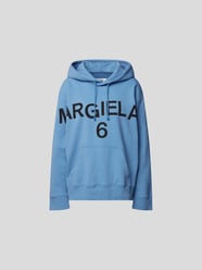 Hoodie mit Label-Print von MM6 Maison Margiela Blau / Türkis - 3