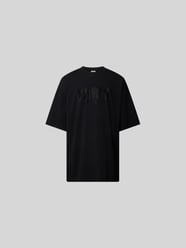 Oversized T-Shirt mit Label-Detail von VETEMENTS Schwarz - 48