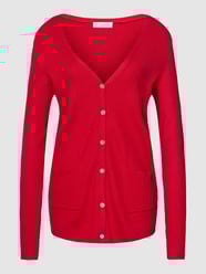 Strickjacke mit V-Ausschnitt von Christian Berg Woman Rot - 18