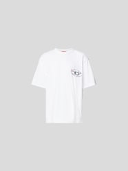 T-Shirt mit Label-Print von Diesel Weiß - 12