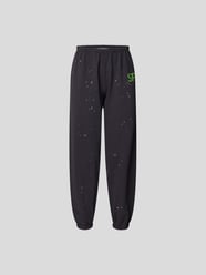 Sweathose mit Label-Print von SPRWMN Schwarz - 12