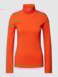 Shirt met lange mouwen en col, model 'STACKED' van Calvin Klein Jeans Oranje - 35