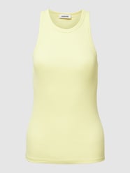 Tanktop met fijnrib van Modström Geel - 17