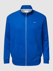 PLUS SIZE sweatjack met labeldetail van S.Oliver Plus Blauw / turquoise - 47