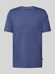 T-Shirt mit Label-Print Modell 'Thompson' von BOSS Blau - 39