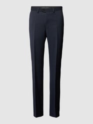 Slim Fit Anzughose aus reiner Schurwolle Modell 'Jim' von Eduard Dressler Blau - 38