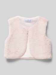 Cropped Weste aus Teddyfell Modell 'HASEL' von DANAMADE Rosa - 11