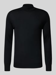 Gebreide pullover van een mix van merinowol met opstaande kraag van Christian Berg Men - 5