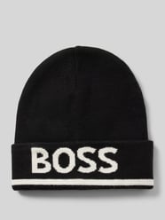 Mütze aus Viskose-Mix mit Label-Stitching von Boss Schwarz - 6