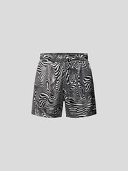 Badehose mit Allover-Muster von VETEMENTS Grau / Schwarz - 27
