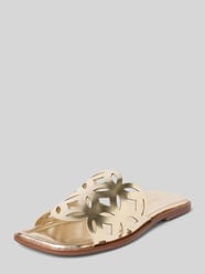 Slides mit leicht strukturierter Sohle von Marc Cain Bags & Shoes Gold - 24