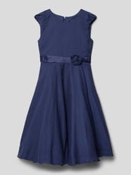Kleid mit Reißverschluss auf der Rückseite von Happy Girls Blau - 10