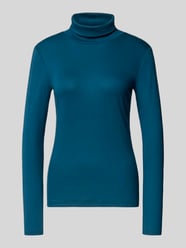 Bluzka o kroju regular fit z mieszanki bawełny z długim rękawem i golfem od Tom Tailor - 7