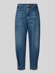 Regular Fit Jeans aus Baumwoll-Mix mit Ziersteinbesatz von Liu Jo White - 5