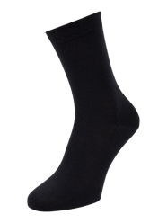 Socken mit Label-Schriftzug Modell 'SOFTMERINO' von Falke Blau - 40