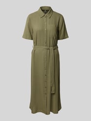 Figurumspielendes Freizeitkleid aus Viskose-Leinen-Mix Modell 'PIA' von PIECES - 3
