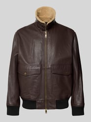 Relaxed Fit Lederjacke mit Lammfellkragen Modell 'Lorano' von HUGO - 18