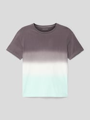 T-Shirt mit Batik-Optik von Tom Tailor Türkis - 39