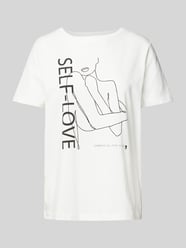 T-shirt met statementprint van comma - 26