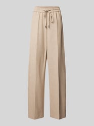 Wide Leg Stoffhose mit Bügelfalten Modell 'Tamaya' von BOSS Beige - 22