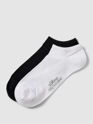 Sneakersokken met labeldetails in een set van 2 paar van s.Oliver RED LABEL Wit - 33