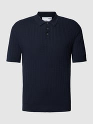 Koszulka polo z fakturowanym wzorem model ‘MADDEN’ od Selected Homme Niebieski - 29