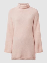 Sweter z wywijanym kołnierzem o kroju oversized z mieszanki moheru model ‘Karachi’ od JC Sophie Różowy - 27