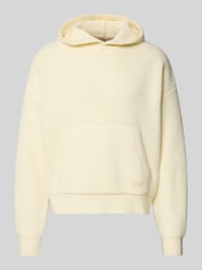 Sweter z dzianiny z kapturem i kieszenią kangurką model ‘Script’ od BLKVIS - 34