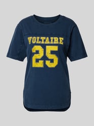 T-Shirt mit Label-Print von Zadig & Voltaire Blau - 38