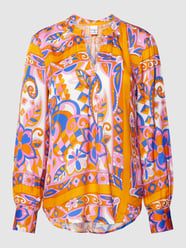 Bluzka z dekoltem w serek model ‘Anneliese’ od tonno & panna Pomarańczowy - 46