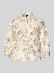 Bluse aus Leinen-Mix mit 3/4-Arm von Marc Cain - 1
