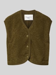 Boxy fit gilet van teddybont met drukknoopsluiting van Marc O'Polo Denim - 24