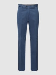 Chinosy o kroju regular fit z lamowanymi kieszeniami model ‘PEAKER’ od Hiltl Niebieski - 5