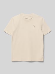 t-shirt z okrągłym dekoltem i wyhaftowanym logo od Abercrombie&Fitch - 39