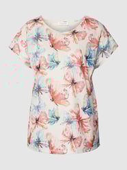 T-shirt met all-over print van Christian Berg Woman Rood - 13