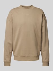 Sweatshirt mit Label-Print Modell 'Dapocrew' von HUGO Beige - 38