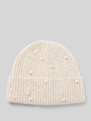 Mütze mit Perlenapplikation von PIECES Beige - 20