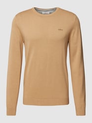 Pullover mit gerippten Abschlüssen von s.Oliver RED LABEL Braun - 25