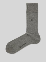 Socken mit Label-Print Modell 'Dublin' von Burlington Grau - 12