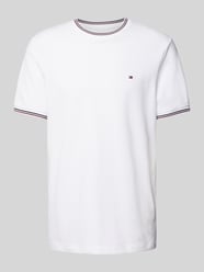 T-Shirt mit Label-Stitching von Tommy Hilfiger Weiß - 46