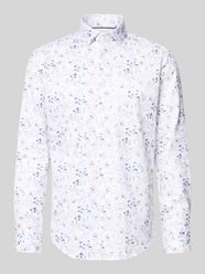 Regular Fit Business-Hemd mit floralem Muster und Haifischkragen von Christian Berg Men - 13