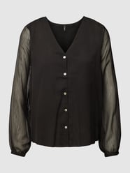 Bluse mit V-Ausschnitt Modell 'LUNA' von Only Schwarz - 10