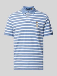 Custom Slim Fit Poloshirt mit Motiv- und Label-Stitching von Polo Ralph Lauren Blau - 21