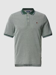 Poloshirt met contraststrepen, model 'BLUWIN' van Jack & Jones Premium Groen - 9