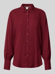 Regular fit overhemdblouse met manchetten, model 'STYLE.VIC' van Brax Bordeaux - 5