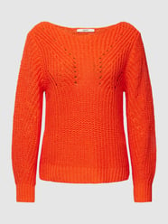 Strickpullover mit U-Boot-Ausschnitt von Esprit Orange - 16